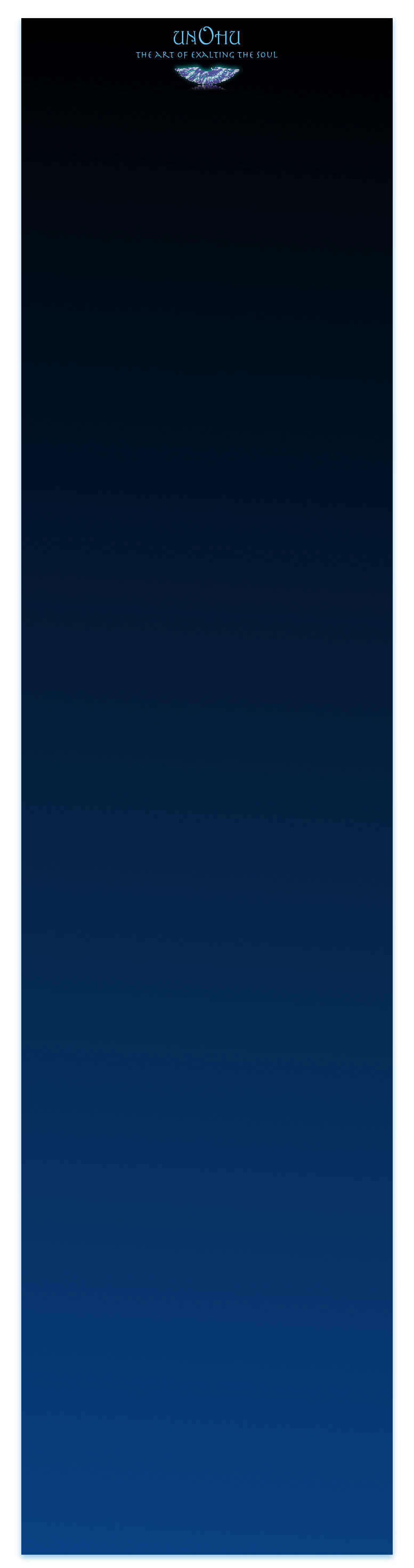 UNOHU
the art of exalting the soul

￼




































